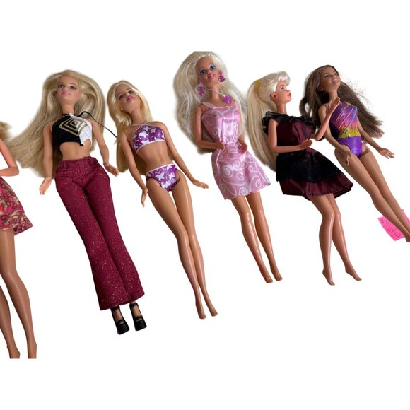 Barbies 8 Dolls & Clothes 90s-Y2K Ballet Salon Rio Palm Beach Secret COLLECTOR
